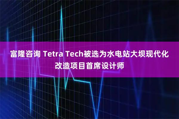 富隆咨询 Tetra Tech被选为水电站大坝现代化改造项目首席设计师